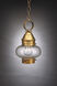 Onion 1 Light 7 inch Antique Copper Hanging Lantern Ceiling Light in Clear Glass