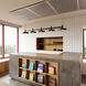 Systema Staccato LED 57 inch Satin Black Linear Pendant Ceiling Light, Pan Shades