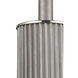 Corrugated Steel 1 Light 6 inch Weathered Zinc with Polished Nickel Mini Pendant Ceiling Light