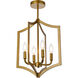 Kiera 4 Light 14 inch Brass Pendant Ceiling Light