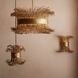 Filamento 6 Light 42 inch Antique Brass Chandelier Ceiling Light, Laura Kirar