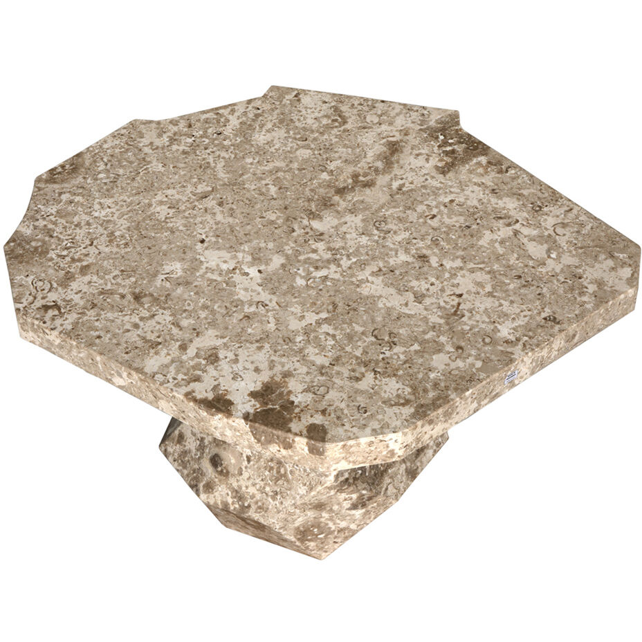 Rind 36 X 30.5 inch White Marble Accent Table