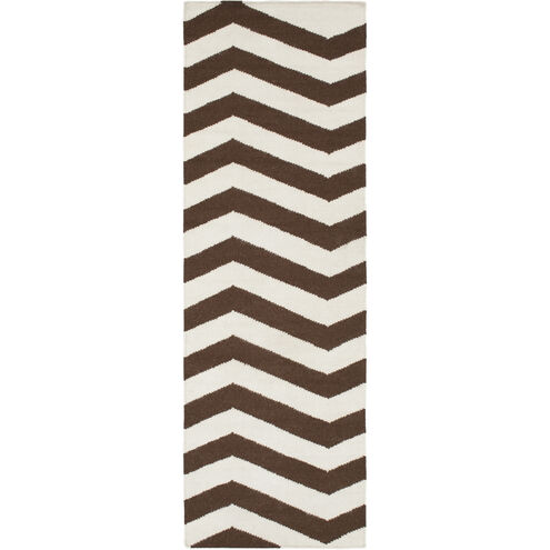 Frontier 96 X 30 inch Dark Brown, Beige Rug