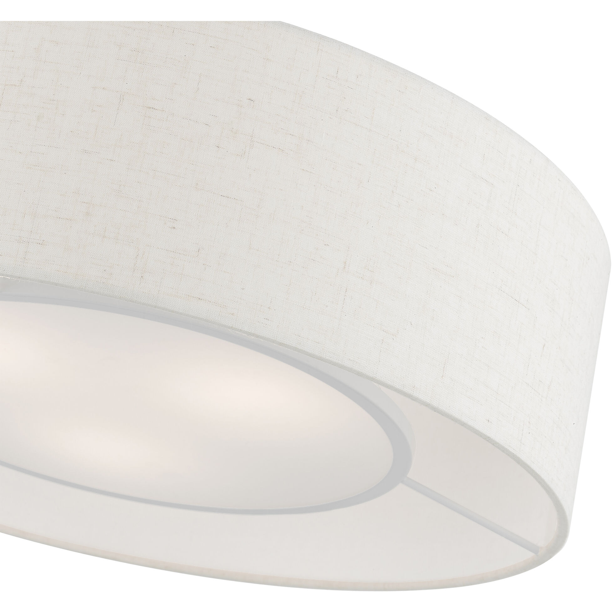 Ellsworth 4 Light 21 inch Brushed Nickel with Shiny White Accents Semi-Flush Ceiling Light