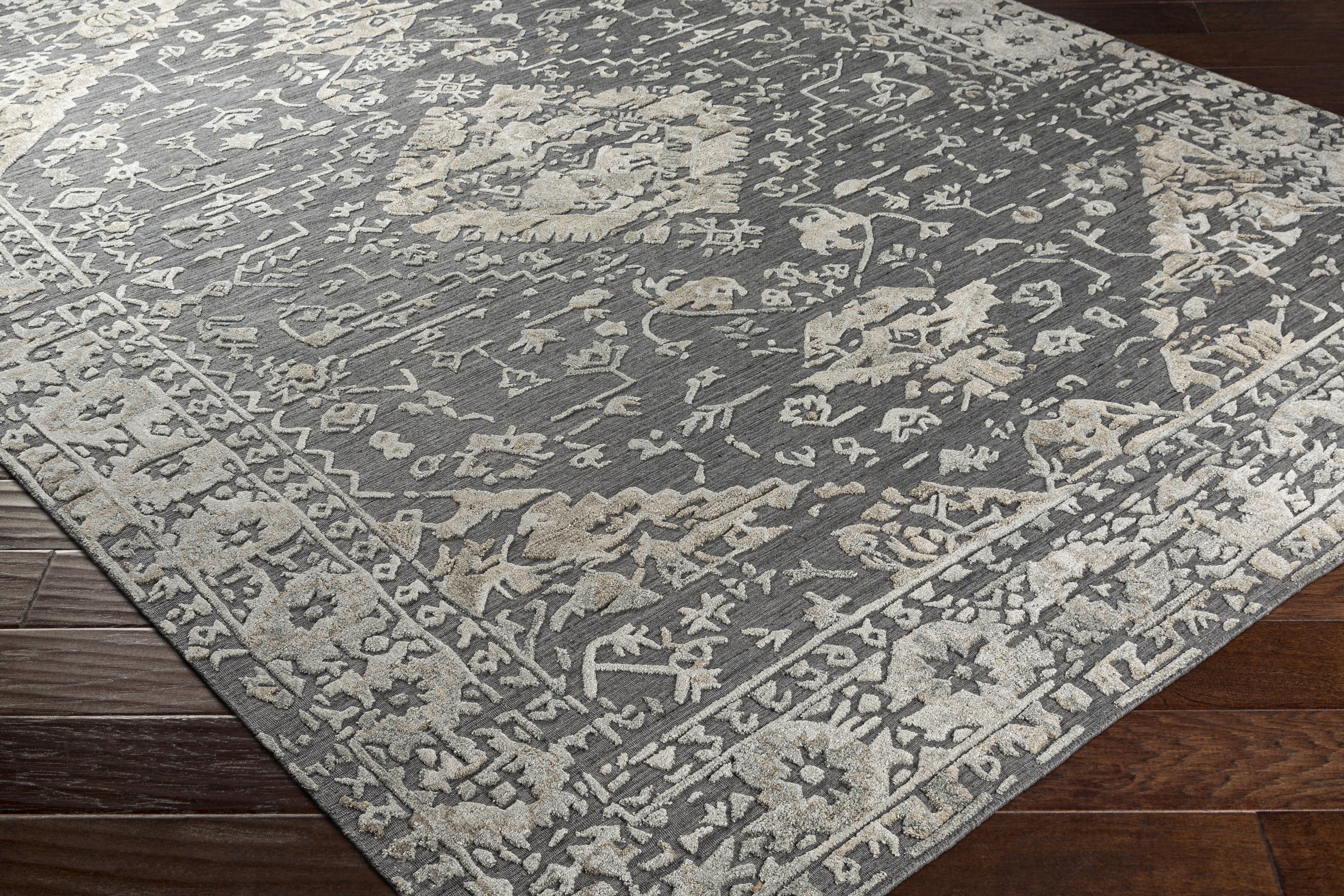 Makalu 36 X 24 inch Charcoal Rug in 2 x 3, Rectangle
