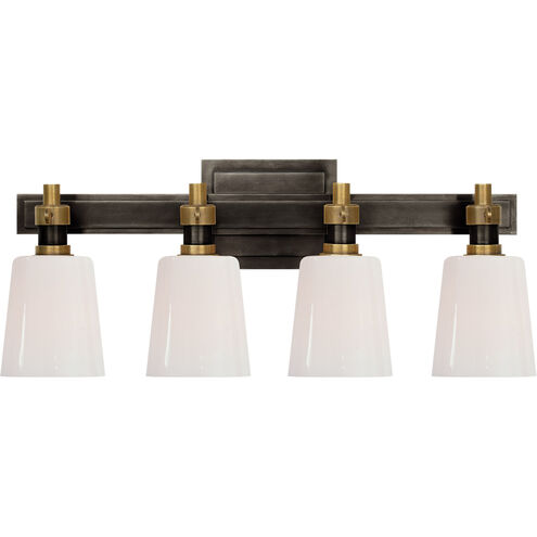 Thomas O'Brien Bryant2 4 Light 19.5 inch Bronze and Hand-Rubbed Antique Brass Bath Sconce Wall Light