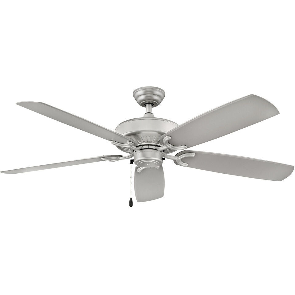 Oasis 60 inch Brushed Nickel with Silver Blades Fan, Coastal Elements