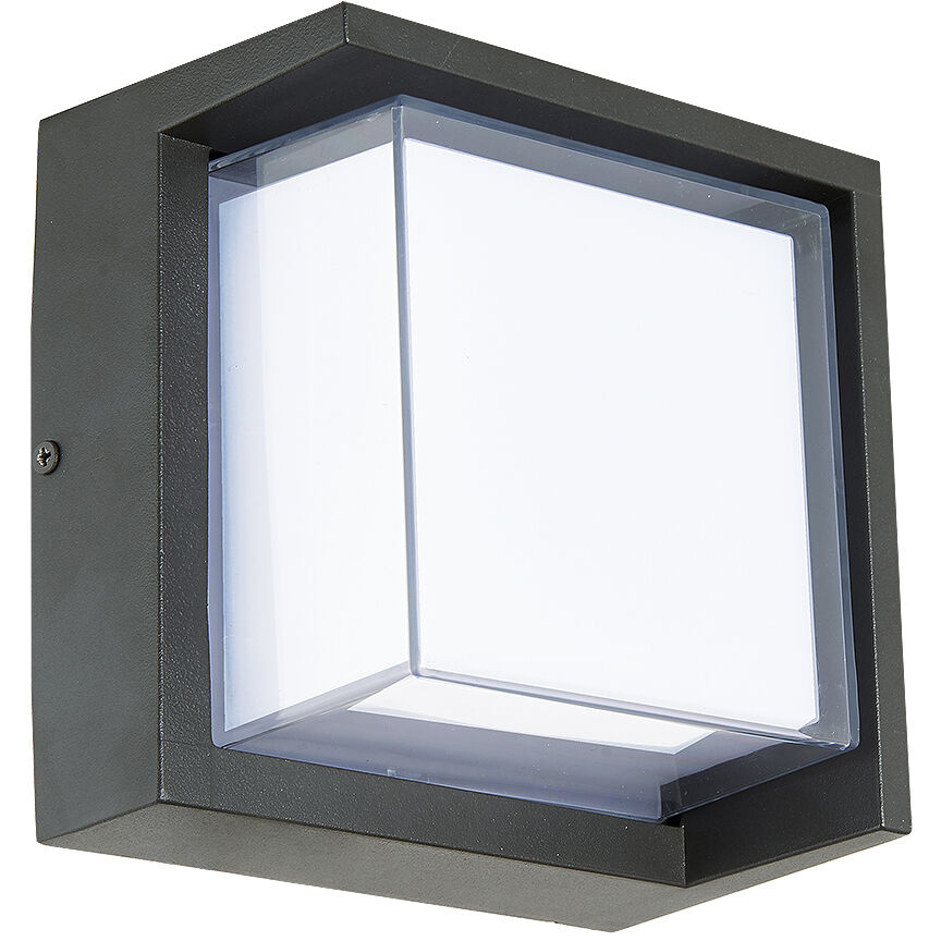 Geo LED 3.9 inch Matte Black Outdoor Wall Light