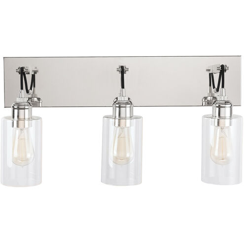 Prospero 3 Light 24 inch Polished Nickel Vanity Light Wall Light