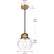 Kenna 1 Light 8 inch Satin Gold Pendant Ceiling Light