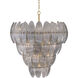 Marclaire 15 Light 32.75 inch Legacy Brass Pendant Ceiling Light in Grey Textured Handmade Glass