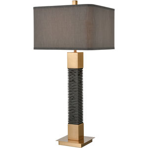 Miramont 35 inch 150.00 watt Black with Cafe Bronze Table Lamp Portable Light