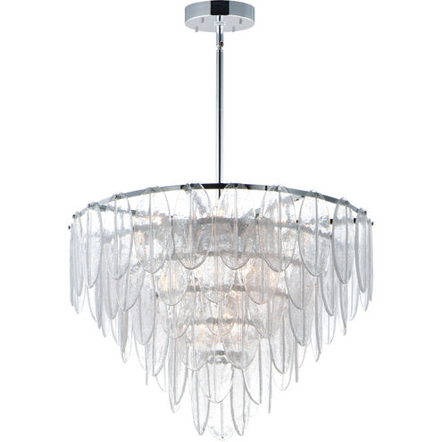 Glacier 19 Light 32 inch White/Polished Chrome Chandelier Ceiling Light