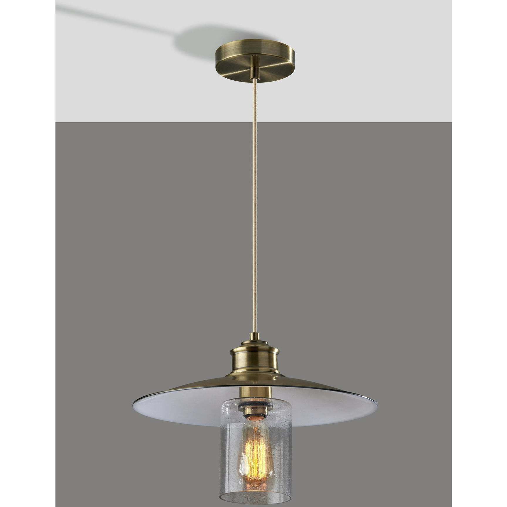 Kieran 15 inch Antique Brass Pendant Ceiling Light