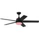 Astrea 52 inch Matte Black with Matte Black/Sepia Brown Reversible Blades Ceiling Fan