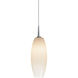 Ciro 1 Light 3.6 inch Chrome Pendant Ceiling Light in White Glass