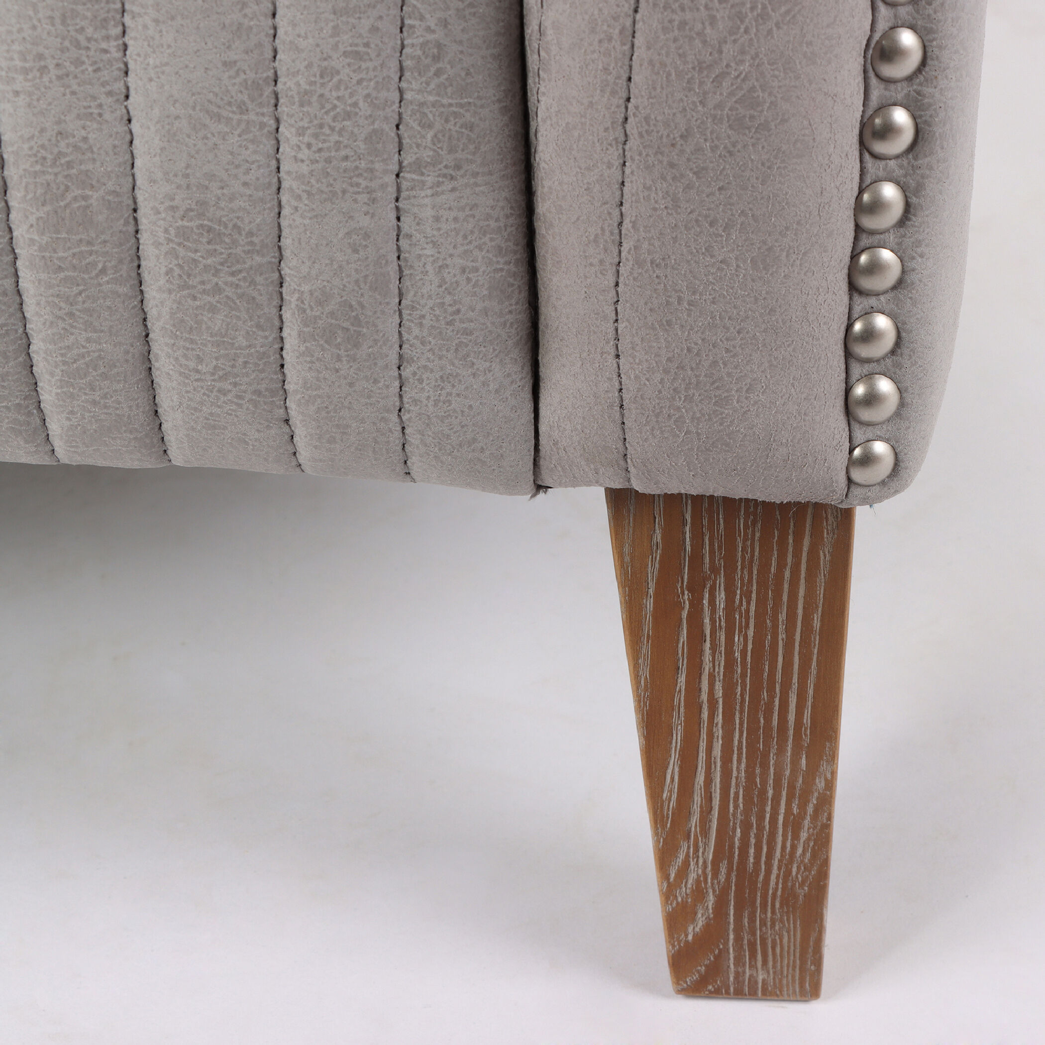 Carina Grey and Natural Accent Chair