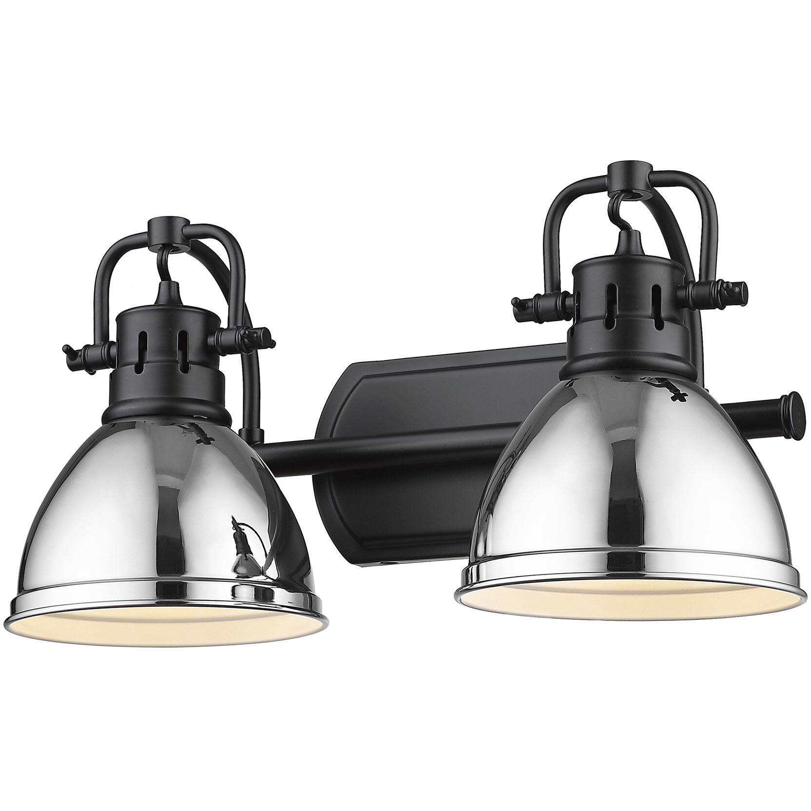 Yep Duncan Vanity Wall Light in Matte Black, Chrome