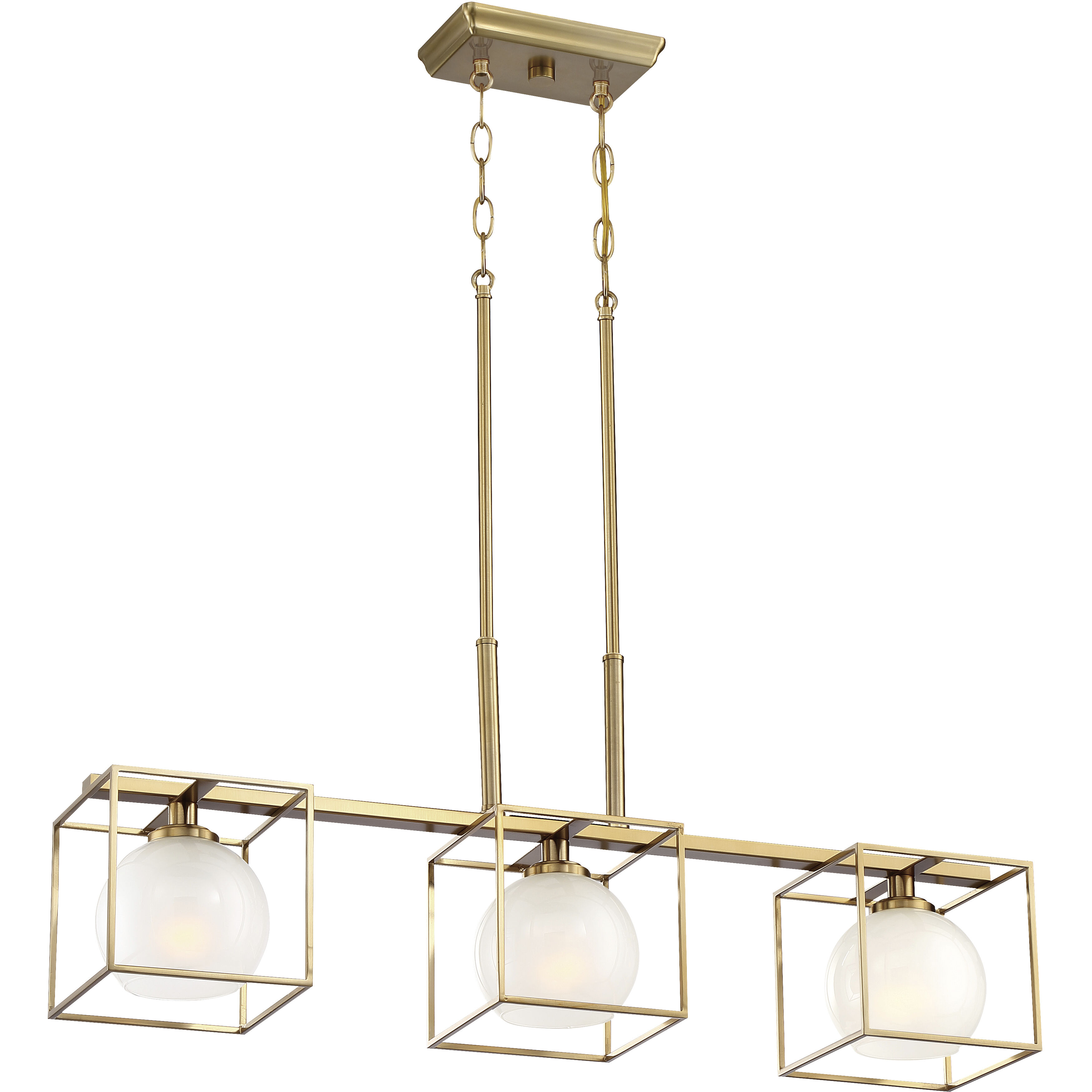 Cowen 3 Light 34 inch Brushed Gold Chandelier Ceiling Light