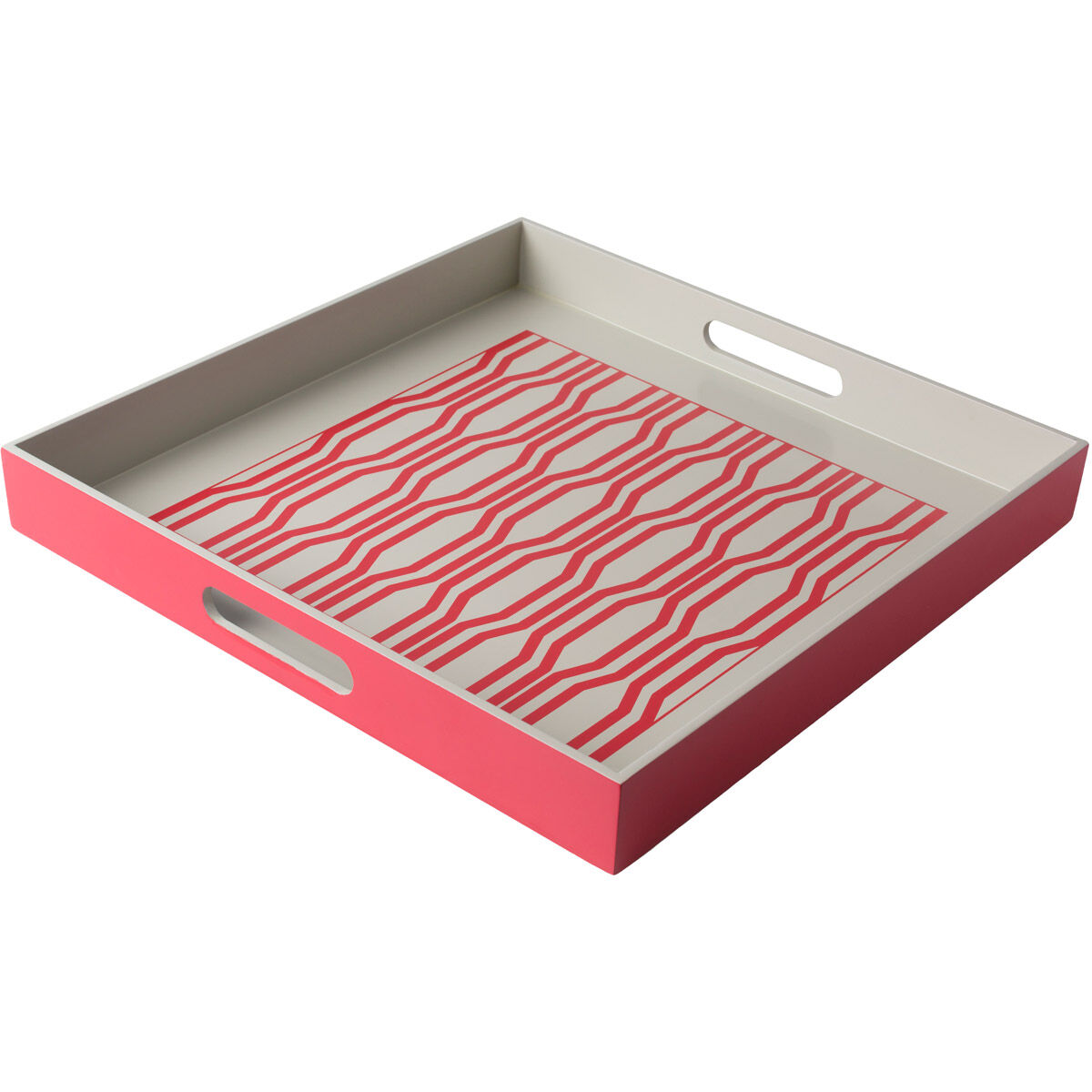 Monico Red and Grey Tray