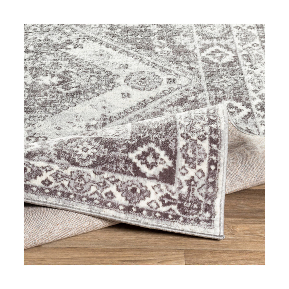 Wanderlust 123 X 94 inch Charcoal/Light Slate/White Machine Woven Rug