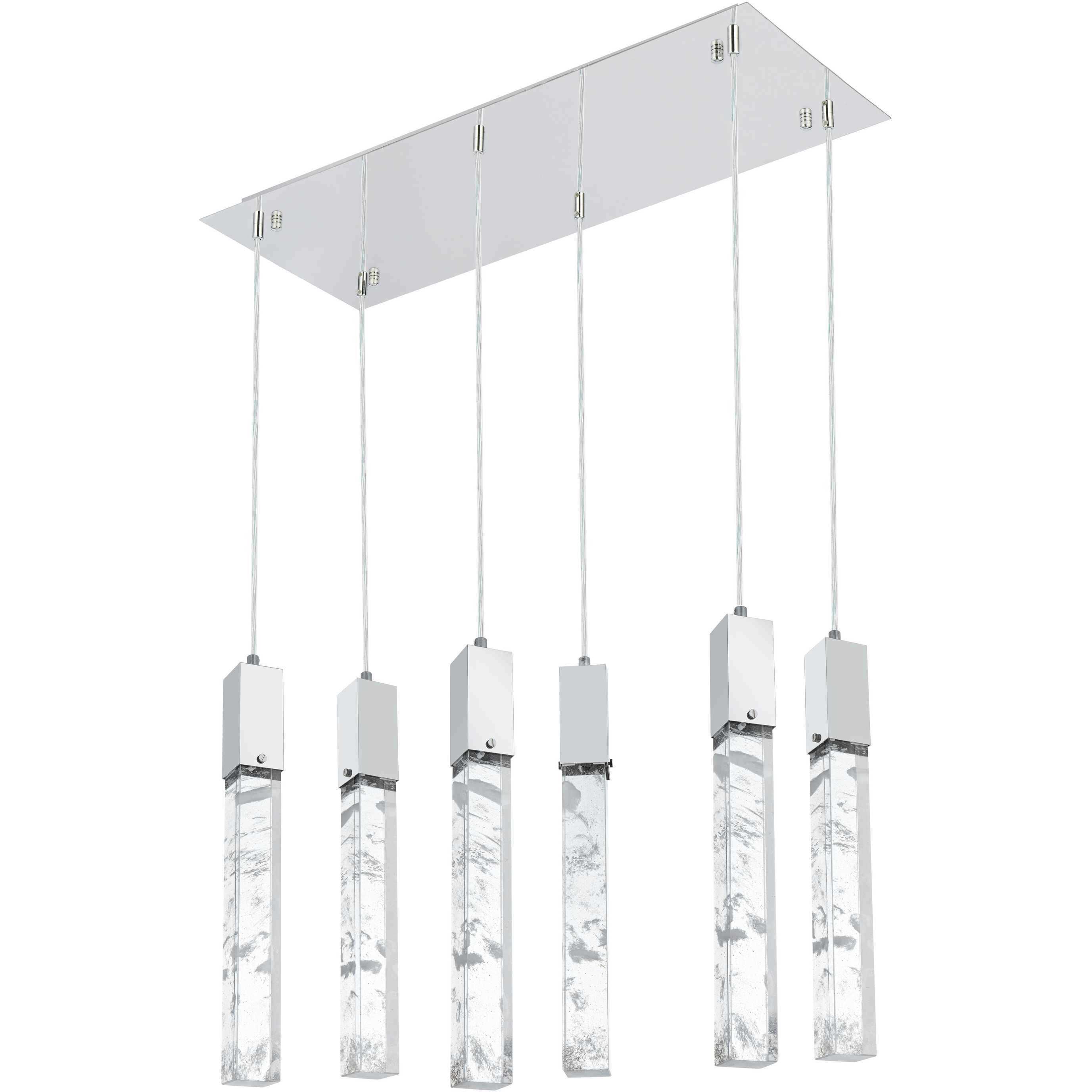 Aurora 6 Light 12 inch Chrome Pendant Ceiling Light