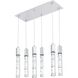 Aurora 6 Light 12 inch Chrome Pendant Ceiling Light