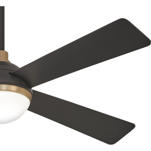 Orb 54 inch Soft Brass with Brushed Carbon Blades Ceiling Fan in Brushed Carbon/Soft Brass