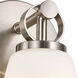 Fusion Collection - Bolzano Family 1 Light 6 inch Brushed Nickel Wall Sconce Wall Light, EVOLV