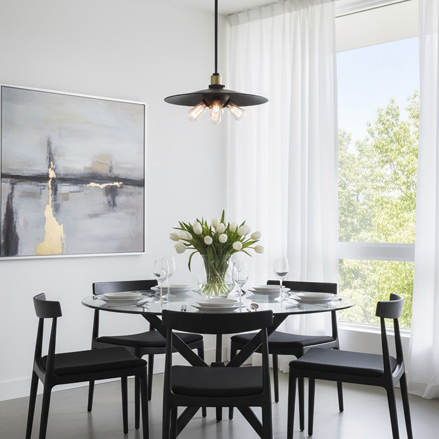 Jersey LED 18.5 inch Vintage Brass Pendant Ceiling Light