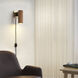 Tambo Wall Sconce Wall Light in Natural Ash and Weathered Brass