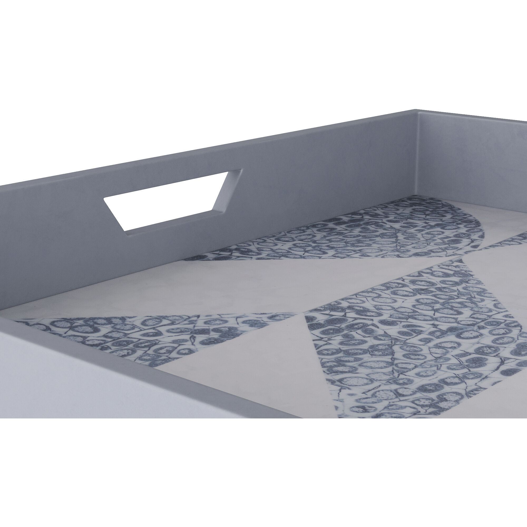 Alfie Slate Blue Mosaic Tray