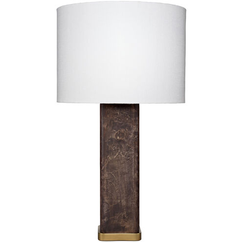 Preston 30 inch 150.00 watt Dark Grey Burl and Antique Brass Table Lamp Portable Light