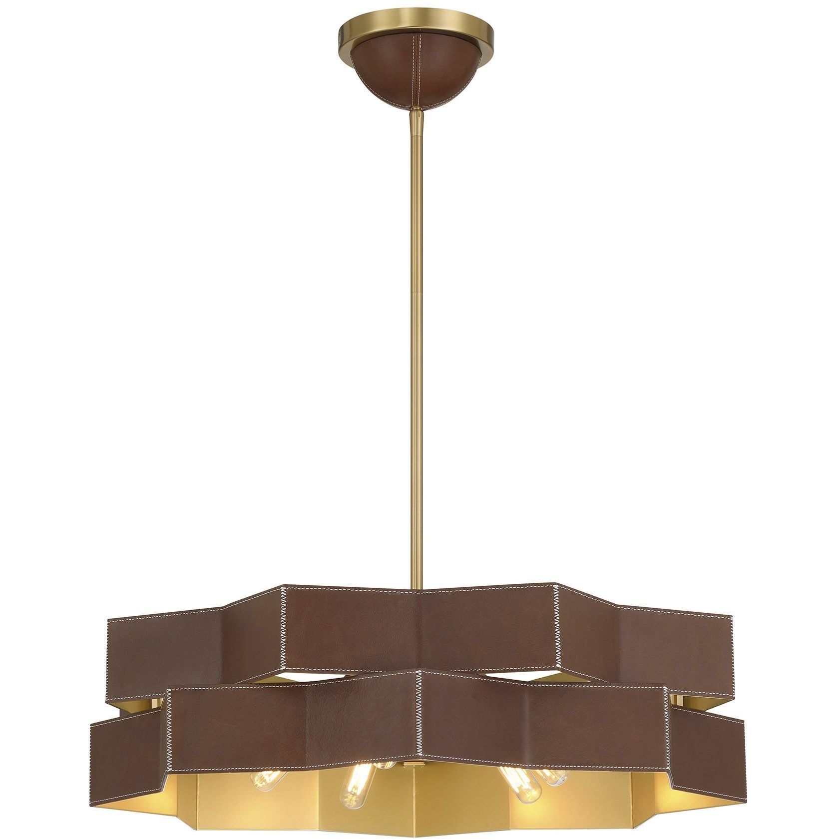Atherton 5 Light 24 inch Warm Brass Pendant Ceiling Light