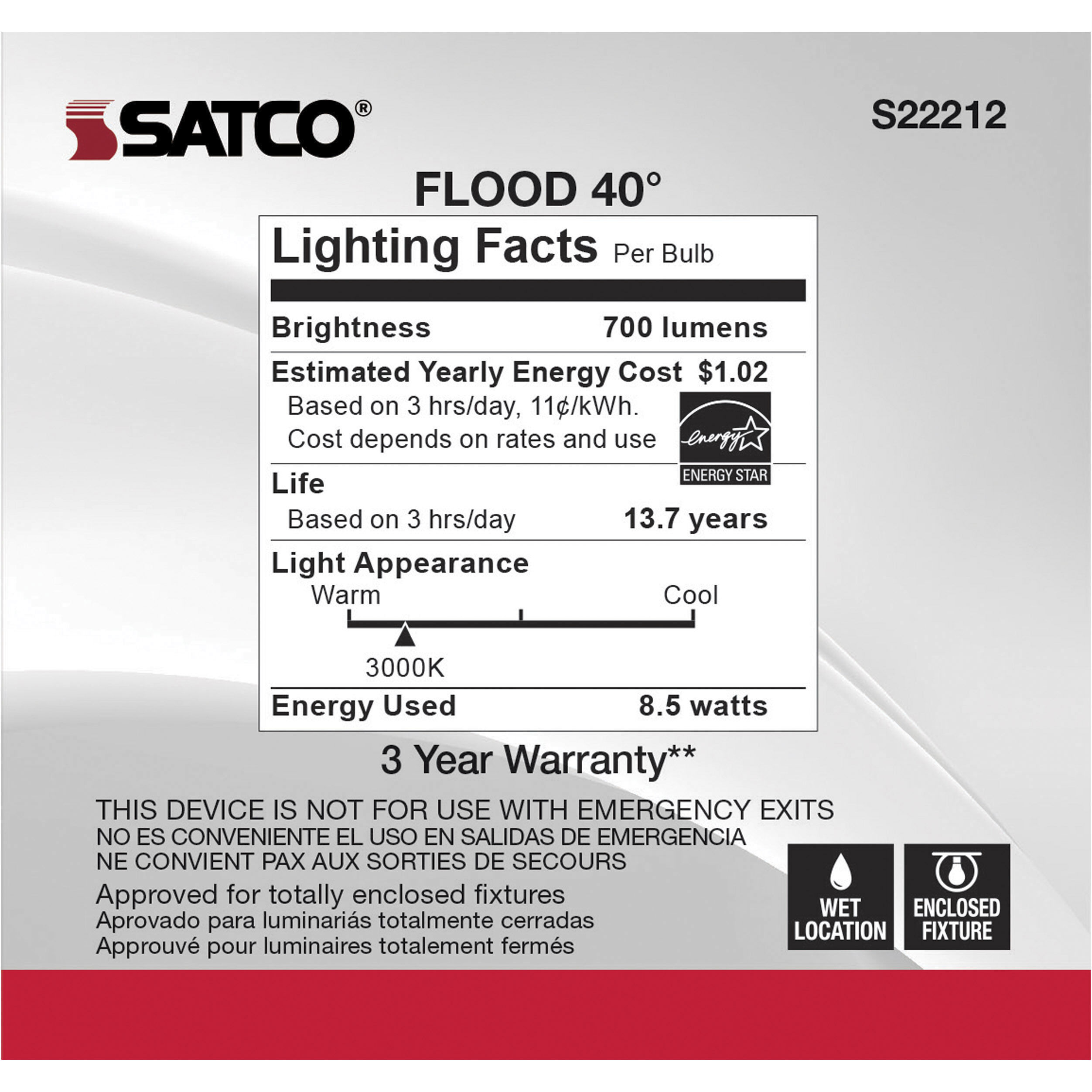 Lumos LED LED PAR Medium 8.50 watt Light Bulbs