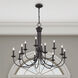 Estate 12 Light 36 inch Bronze 2-Tier Chandelier Ceiling Light