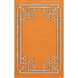 Alameda 36 X 24 inch Bright Orange, Light Gray, Khaki Rug
