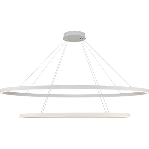 Ovale LED 27.63 inch White Chandelier Ceiling Light