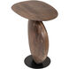 Ravi 24 X 20 inch Top: Dark Brown; Base: Black End Table