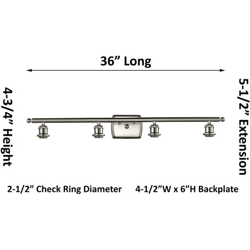 Ballston Candor LED 36 inch Antique Copper Bath Vanity Light Wall Light, Ballston