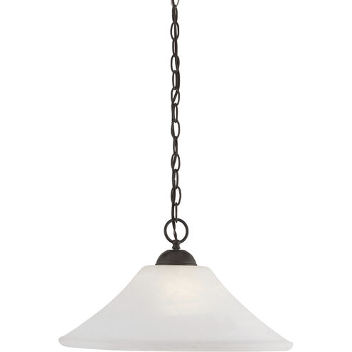 Elipse 1 Light 18 inch Painted Bronze Pendant Ceiling Light