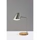 Jude 20 inch 40.00 watt Brushed Steel and Natural Desk Lamp Portable Light, Simplee Adesso