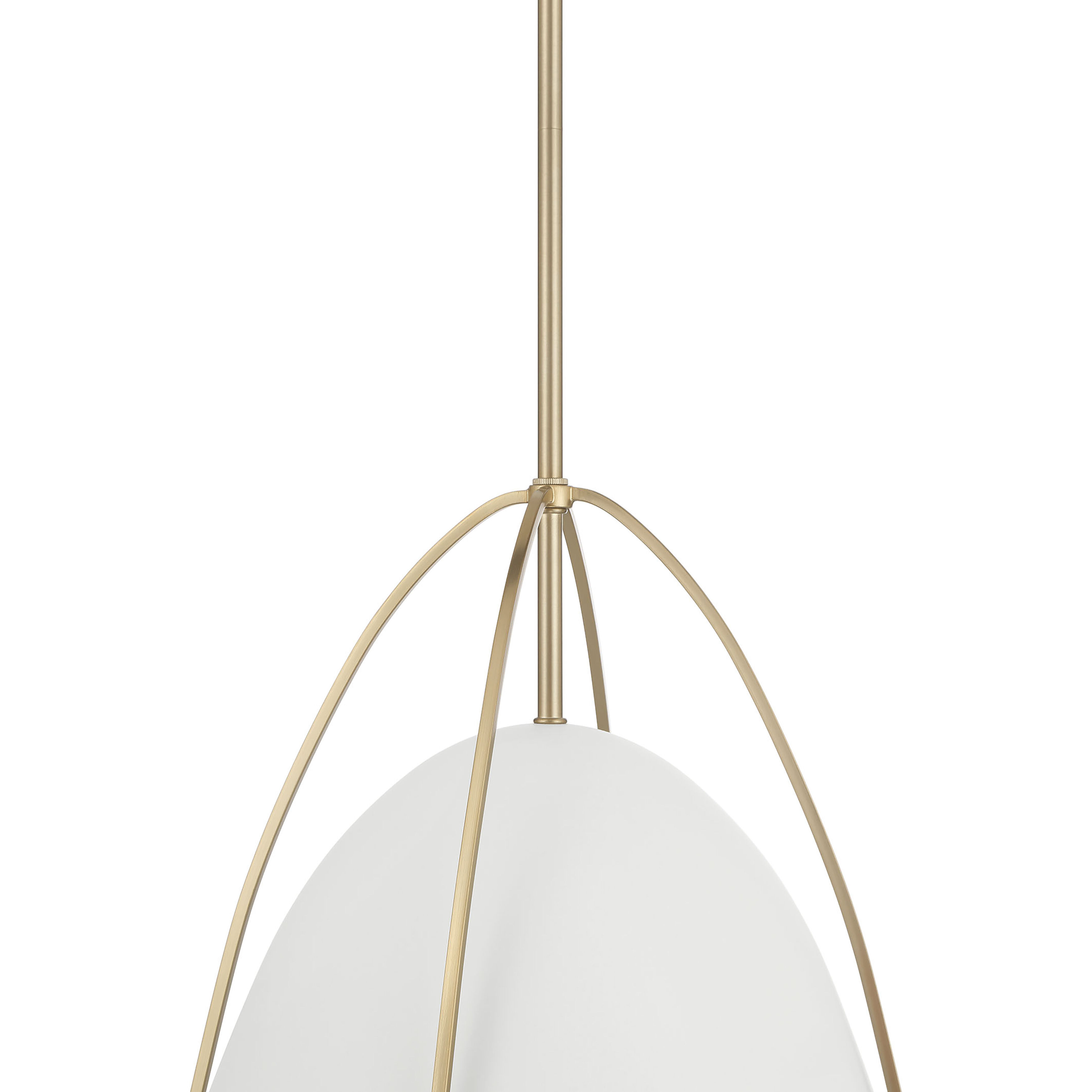 Pomelle 1 Light 13.75 inch Matte White and Modern Gold Pendant Ceiling Light in Matte White/Modern Gold