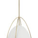 Pomelle 1 Light 13.75 inch Matte White and Modern Gold Pendant Ceiling Light in Matte White/Modern Gold