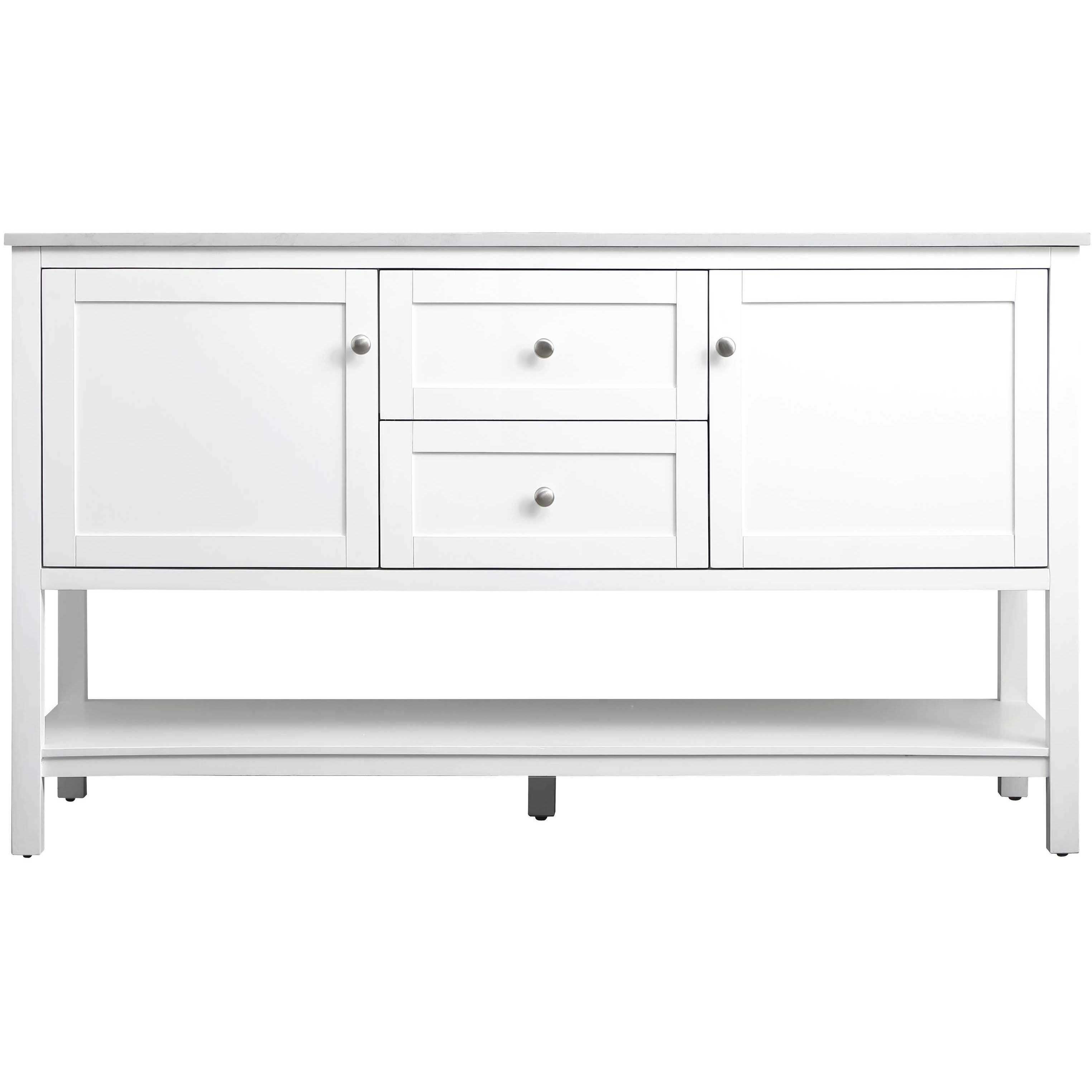 Heath 60 X 21.5 X 35 inch White Vanity Sink Set