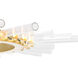 Collar LED 38 inch Satin Gold Chandelier Ceiling Light