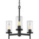 Winslett 3 Light 19.5 inch Matte Black Chandelier Ceiling Light, Mini