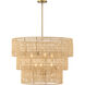 Bungalow Heaven 6 Light 32 inch Soft Brass Pendant Ceiling Light