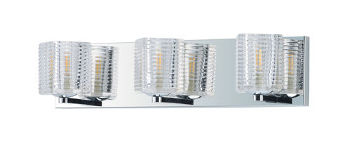 Groove LED 20.5 inch Polished Chrome Bath Vanity Wall Light
