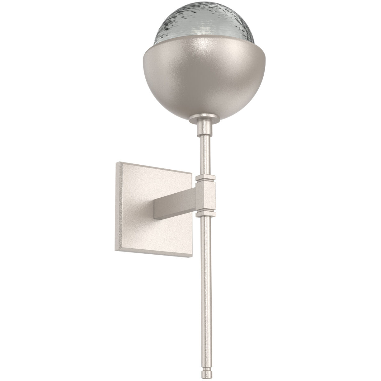 Cabochon LED 7.7 inch Metallic Beige Silver Sconce Wall Light in Smoke, 2700K LED, Belvedere